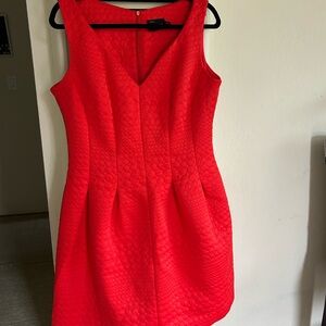 Just...Taylor Vibrant Red Textured Mini Dress